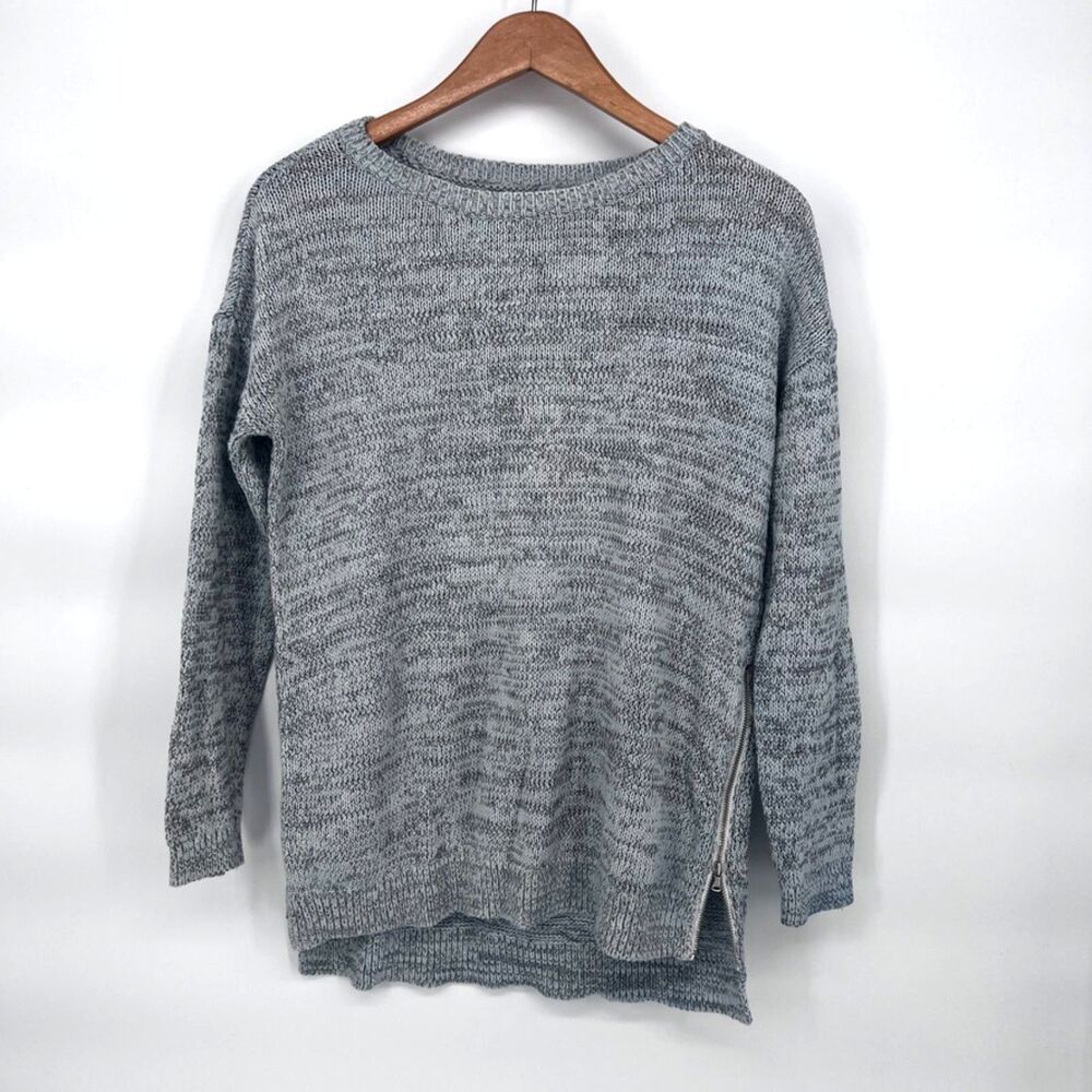 Lou & Grey Side Zip Knit‎ Pullover Sweater Edgy Cozy Lounge Wear Size MD